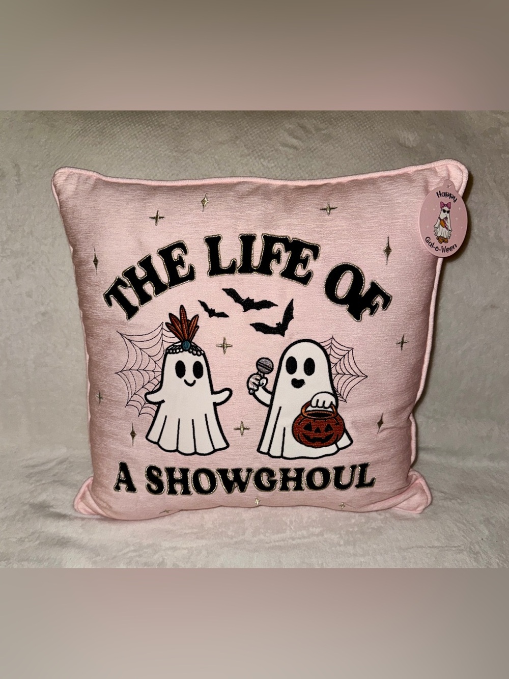 NEW Taylor Swift Inspired Pink Halloween Ghost Pillow - The Life of a Showghoul - Picture 3 of 3